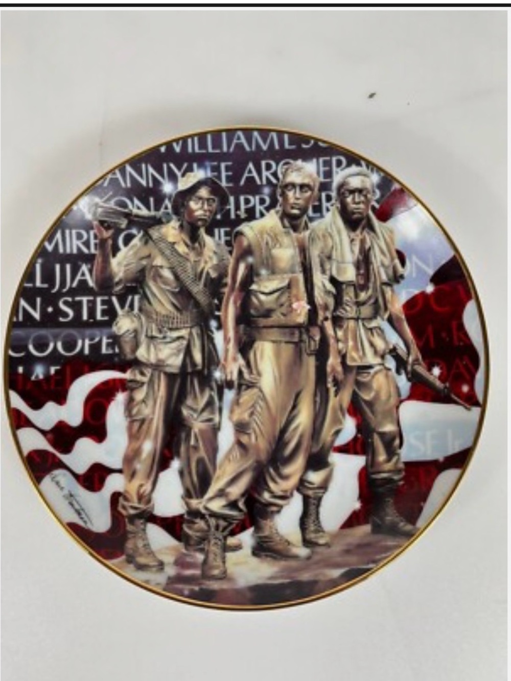 The Official Friends Of The Vietnam Veterans Memorial Patriotic Plate